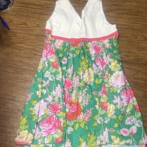 MagPie & Mabel Floral Sleeveless Dress with Pink and Green